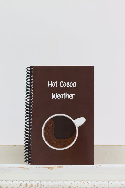 Brown spiral coiled notebook front cover