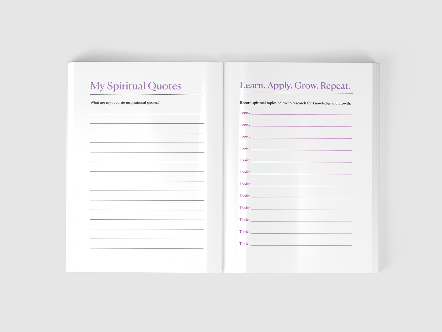 My Spiritual Journey Journal
